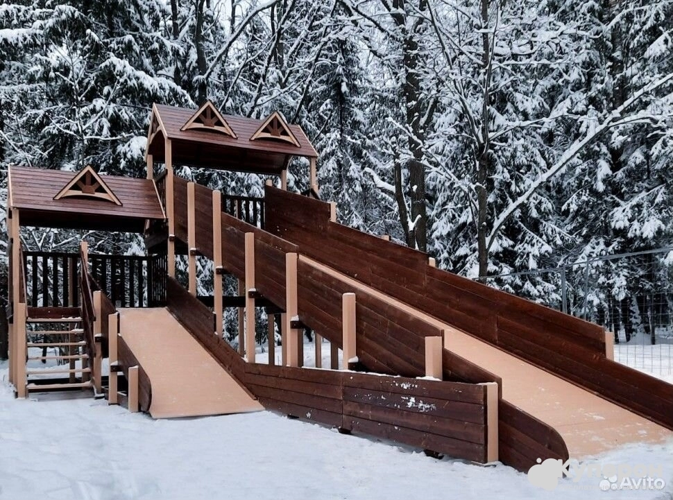 Деревянные зимние горки с Декларацией соответствия
